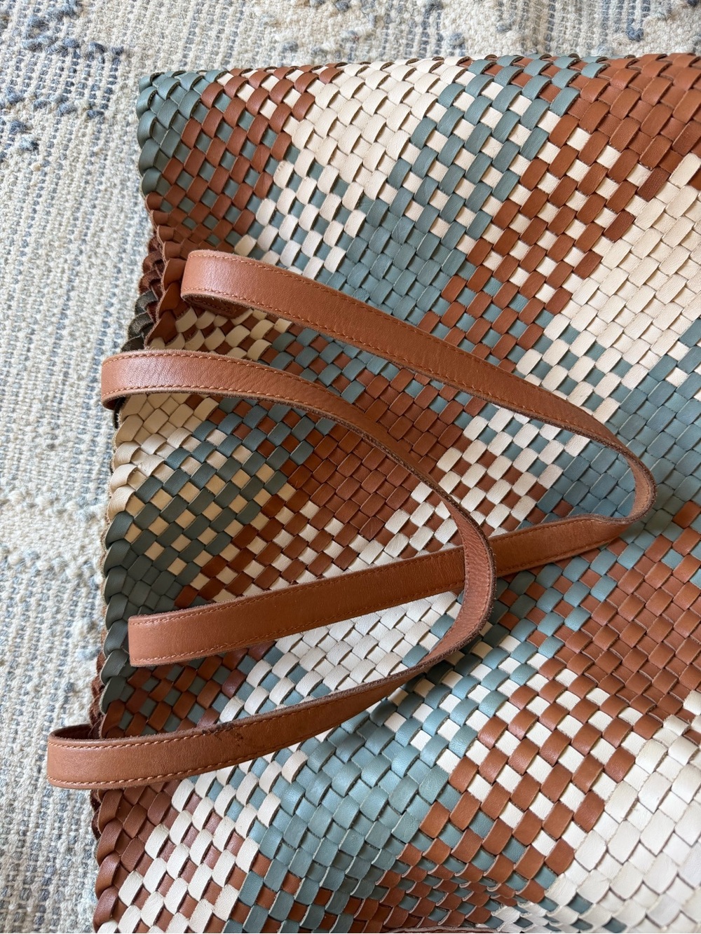 The Transport Tote: Multicolored Woven Leather Edition - Picture 10 of 11